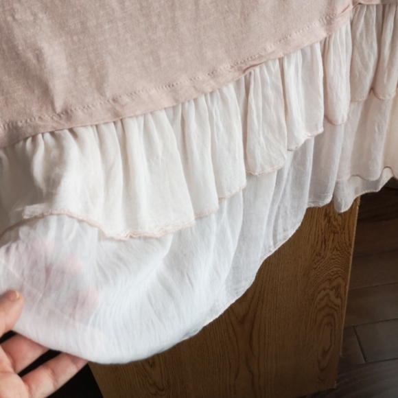 Cotton tunic with silk frill bottom - Picture 3 of 6